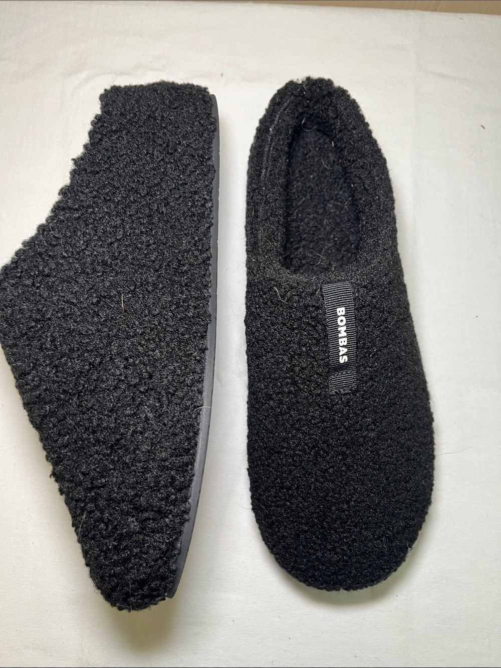 Bombas Black Sherpa Slip-On Comfort Loafers - Picture 6 of 12